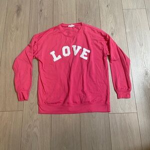 Workshop Republic Clothing Love Pink Sweater Large